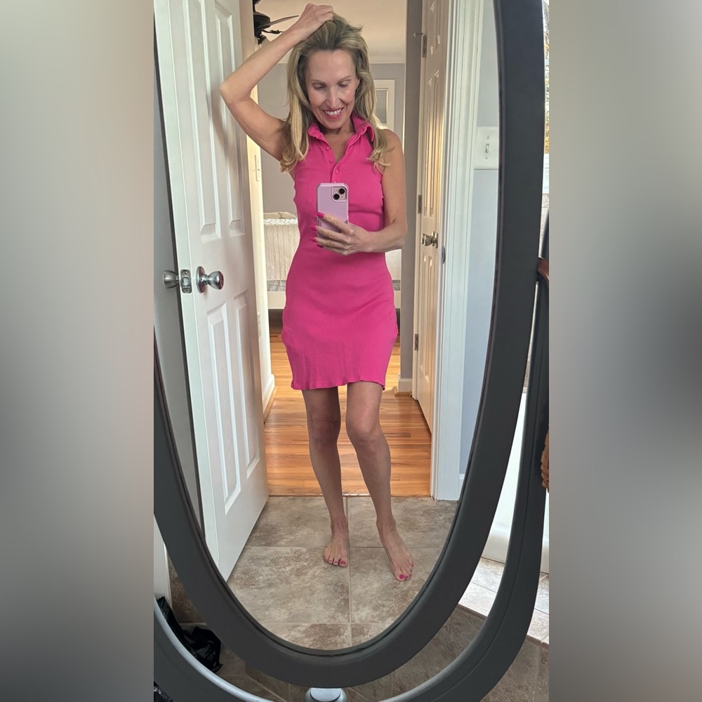 Streetwear Society Hot Pink Sleeveless Mini Dress